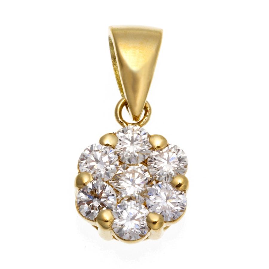 ダイヤモンド ネックレス ペンダント トップ レディース 18金 天然石