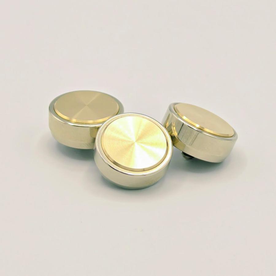 トランペット用ピストンボタン【Bach用・3個セット】洋白×真鍮 : SMKC