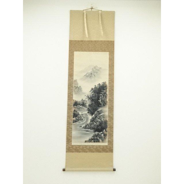 ys7005563; 宗sou 和山筆 水墨山水 肉筆絹本掛軸（保護箱）【道】 : お