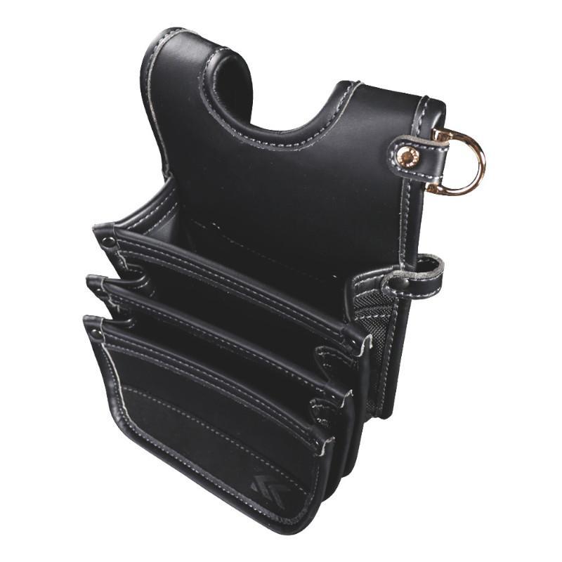 KUROKIN 建築薄型腰袋3段 AB-43BG 黒金 フジ矢 FUJIYA AB43BG : 創工館