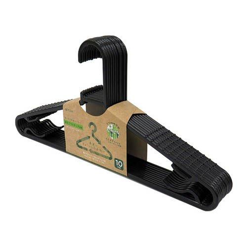 リサイクル ランドリーハンガー ブラック ( 10本組 )/ TOWA(東和産業