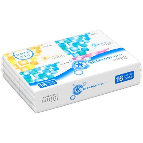 エリエール 水に流せるポケットティシュー オーデュス ( 10組*16コ入