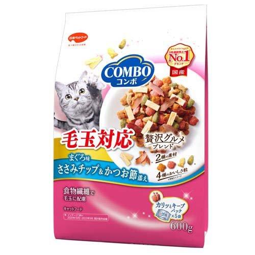 コンボ キャット 毛玉対応 まぐろ味・ささみチップ・かつお節添え