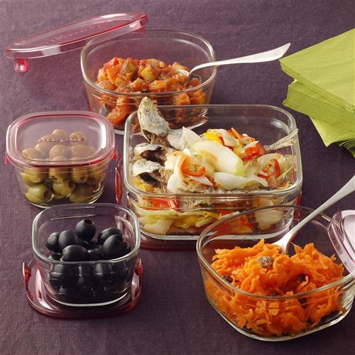 イワキ(iwaki) パック＆レンジ ピンク 角型 1.2L KC3248N-P ( 1個入