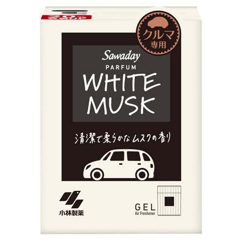 サワデー 車用パルファム ホワイトムスク 消臭芳香剤 ゲルタイプ