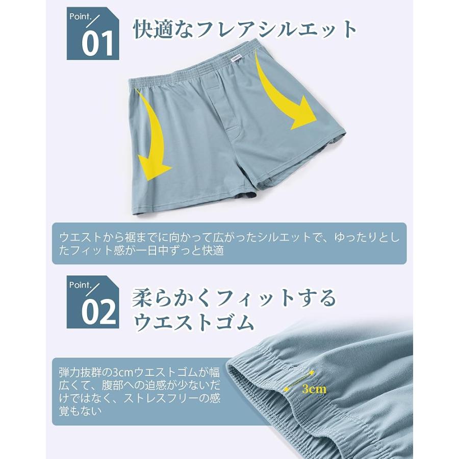 トランクス メンズ ニットトランクス パンツ 下着 3枚 4枚 5枚 綿 m-3l