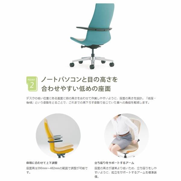 オカムラ（okamura） オフィスチェア シフト 単色タイプ L434NA