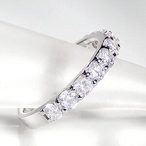 pt900 ダイヤモンド ハーフエタニティ リング 指輪 プラチナ ダイヤ