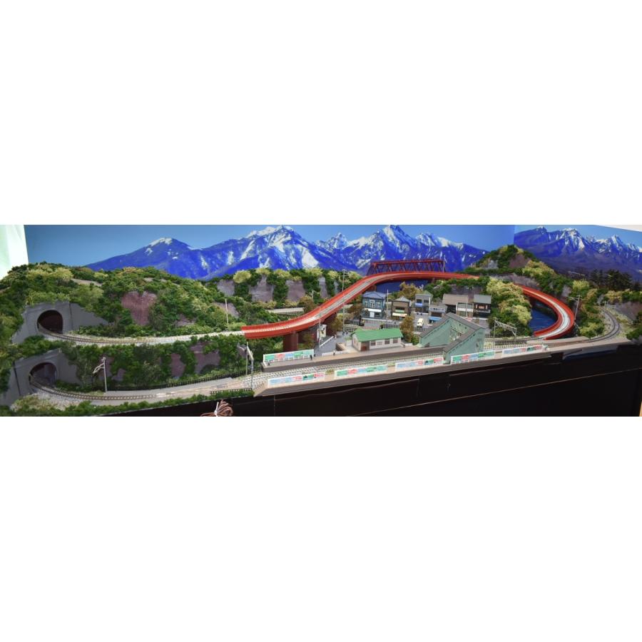鉄道模型 ジオラマレイアウト Nゲージ用 単線150x65cm 待避線＆ヤード