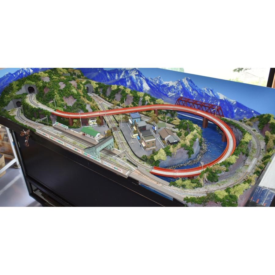 鉄道模型 ジオラマレイアウト Nゲージ用 単線150x65cm 待避線＆ヤード