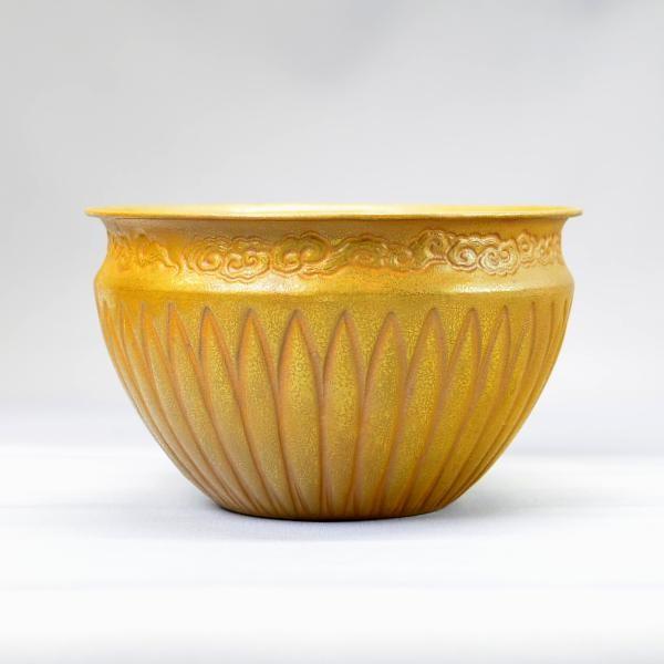 建水 茶道具 第11代 中川 浄益 作 モール 菊割 建水 : 茶道具専門店