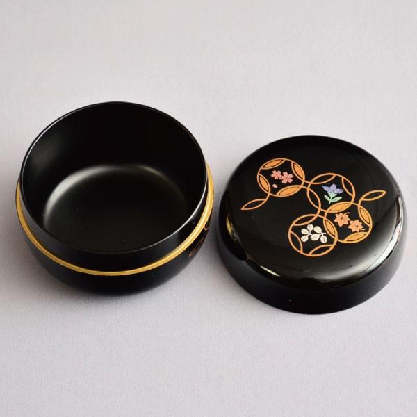 茶箱用棗 茶道具 P.C.製 茶箱用 黒塗七宝蒔絵棗 三点セット : 茶道具