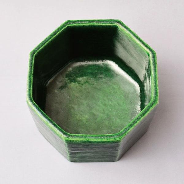 火入 茶道具 吉村楽入 作 青楽八角火入 : 茶道具専門店 (有)菊池商店