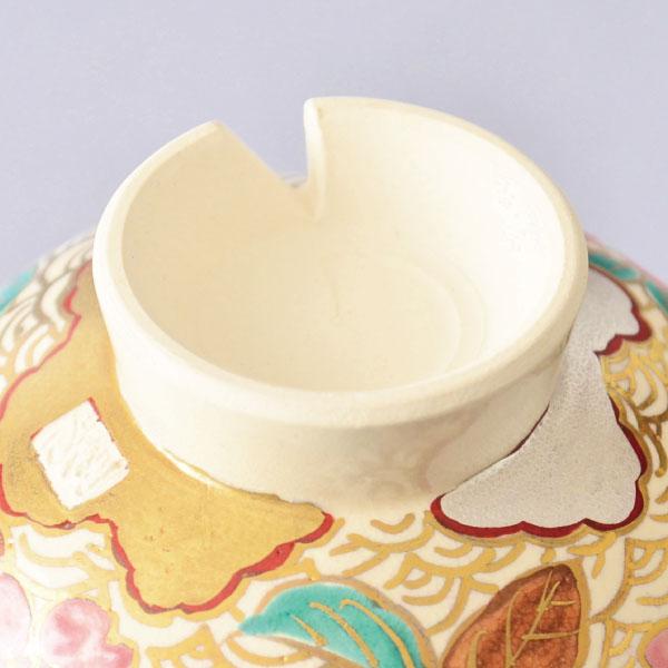 茶碗 茶道具 加藤ひろこ 作 金青海波桜茶碗 : 茶道具専門店 (有)菊池