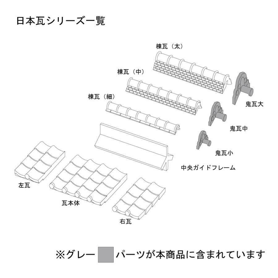 日本瓦パーツ 鬼瓦 ：さかつう キット HO(1/87) 1906 : さかつうヤフー