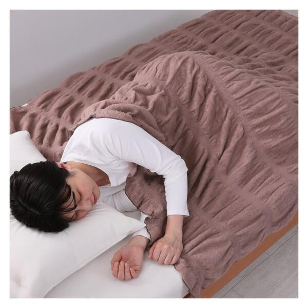 西川（nishikawa） 日本製 吸湿発熱くしゅくしゅケット 毛布 シングル