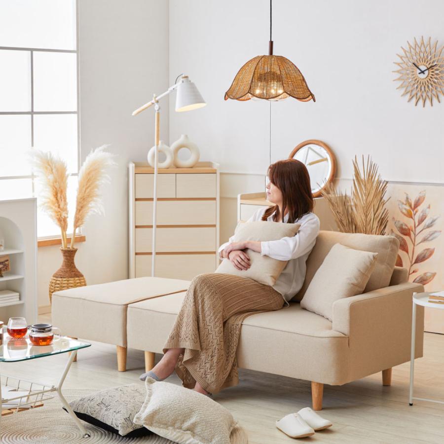 SAKODA カウチソファ カバーリング ポケットコイル 3人掛け 2人掛け