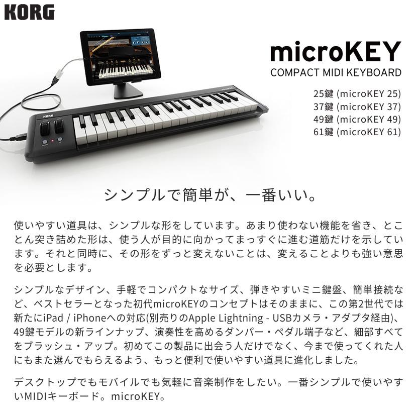 KORG（コルグ） コンパクト MIDI キーボード microKEY2-61〔61鍵モデル