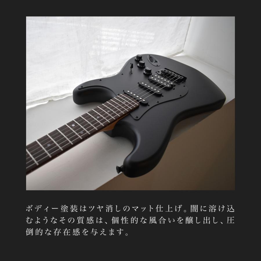 SELDER エレキギター ブラックマット仕様 STC-04 単品〔ソフトケース