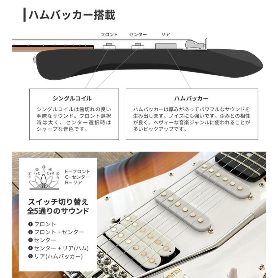 SELDER エレキギター ハムバッカー搭載 STH-20 入門13点セット