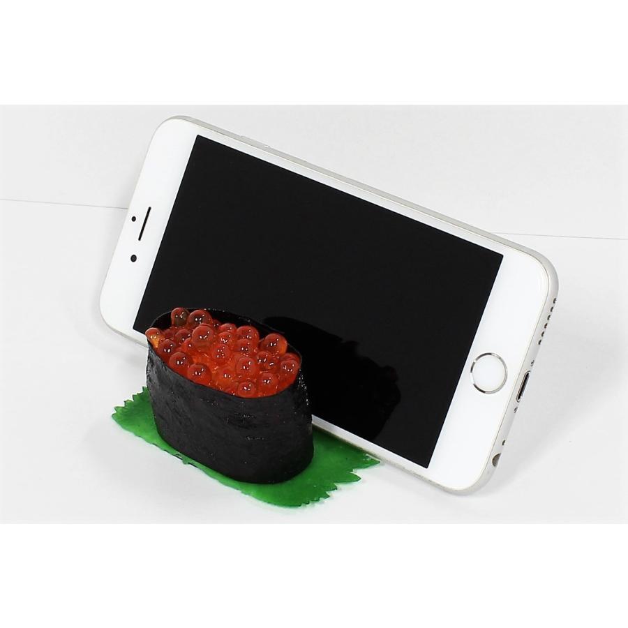 食品サンプル スマートフォンスタンド 寿司 軍艦 イクラ スマホ