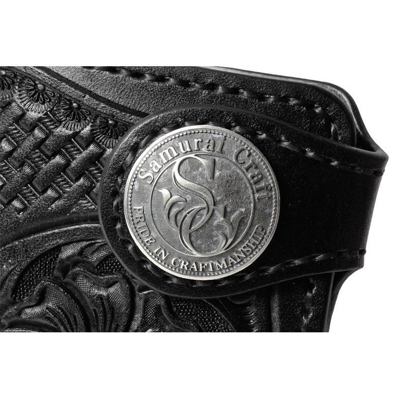 ハーフウォレット N-2 シェリダンスタイルカービング ブラック