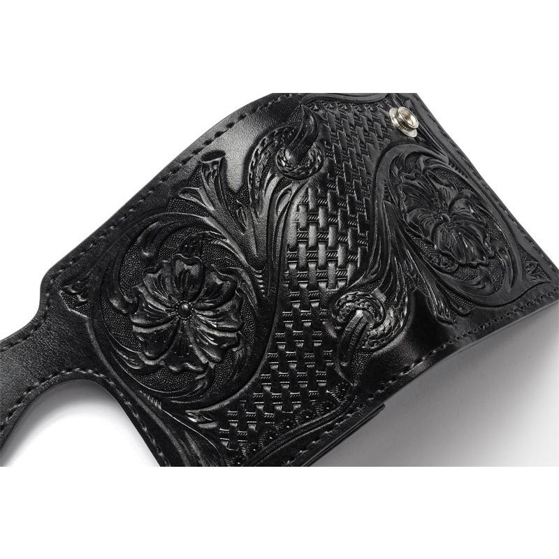 ハーフウォレット N-2 シェリダンスタイルカービング ブラック