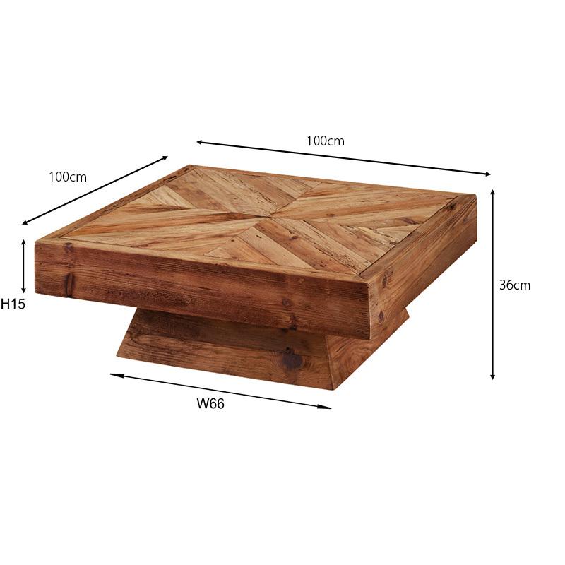 リビングテーブル おしゃれ 正方形 幅 100cm 応接テーブル 大型