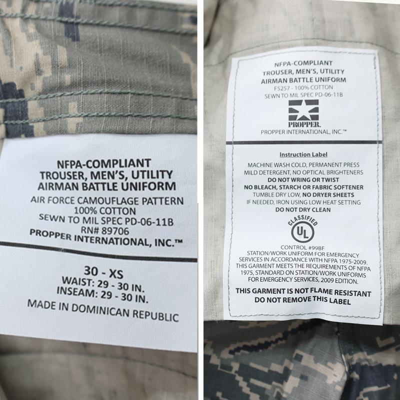 US.空軍ABU迷彩パンツ[US.PROPPER社MADE]米軍U.S.放出品 空軍 エア