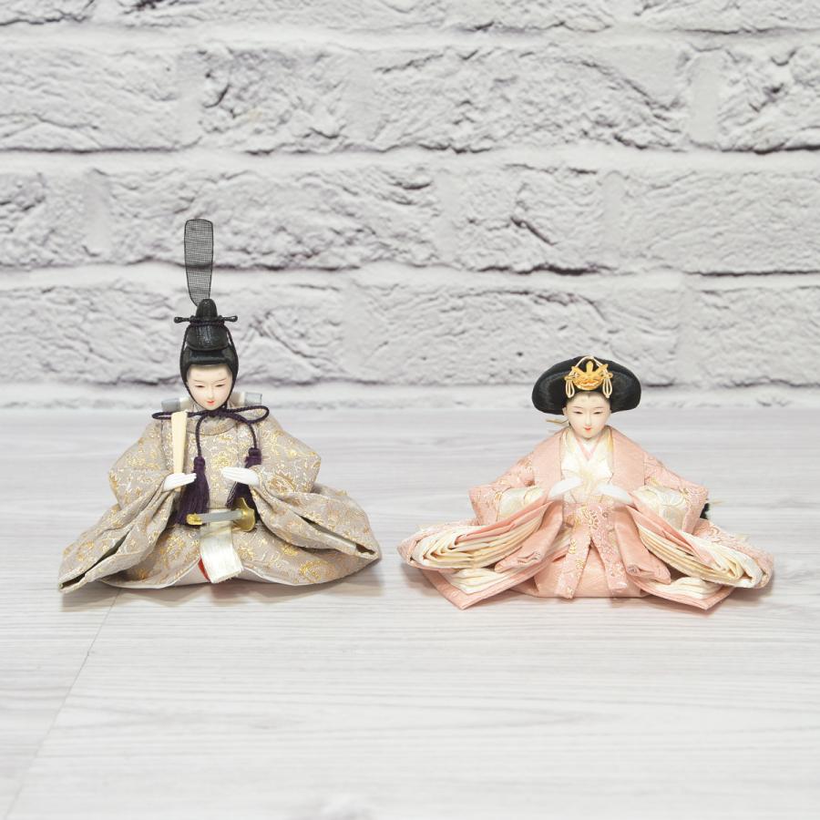 雛人形 親王飾り 収納飾り 平安豊久 せれな モカ白木収納セット : 人形