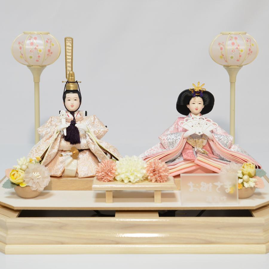 雛人形 ケース飾り 親王飾り 白木 アクリルケース 藤翁 紫陽 小三五