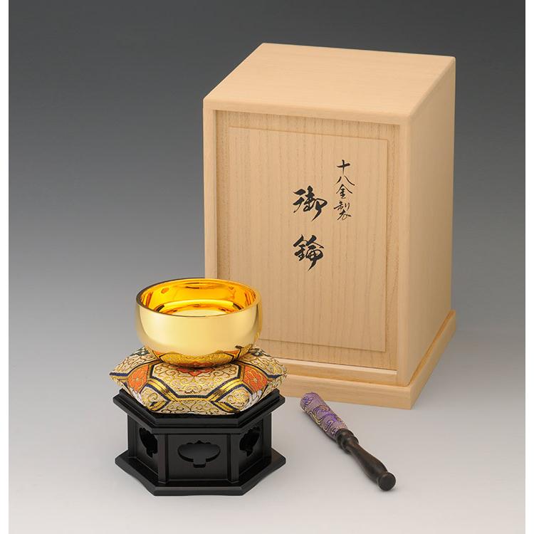 B-47 18金製 おりん 2.5寸(約130g)ー造幣局検定印入り : 三宝堂Yahoo