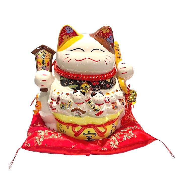 招き猫 特大 al21015 八方来財 ファミリー 家族 猫 笑顔 福 幸運 金運