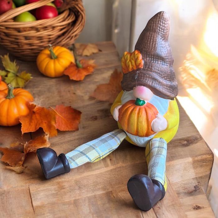 足ぶらぶら ハロウィンドール 小人 もみじ かぼちゃ カントリー