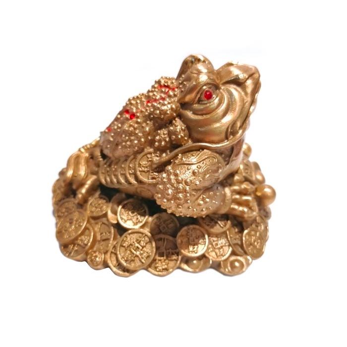 カエルの置物 銭蛙 小 Sサイズ 120421-42 金 ゴールド オブジェ 置き物
