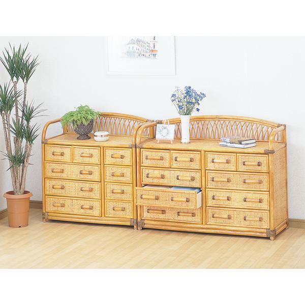 籐家具 ラタンチェスト 9杯タイプ 73センチ幅 引出し収納 W-993 籐整理