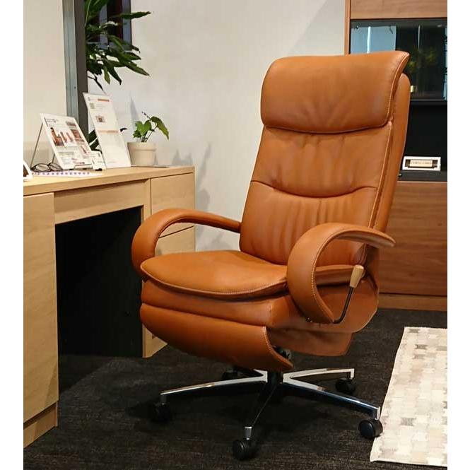 カリモク家具（KARIMOKU FURNITURE） 開梱設置 本革張りハイバック