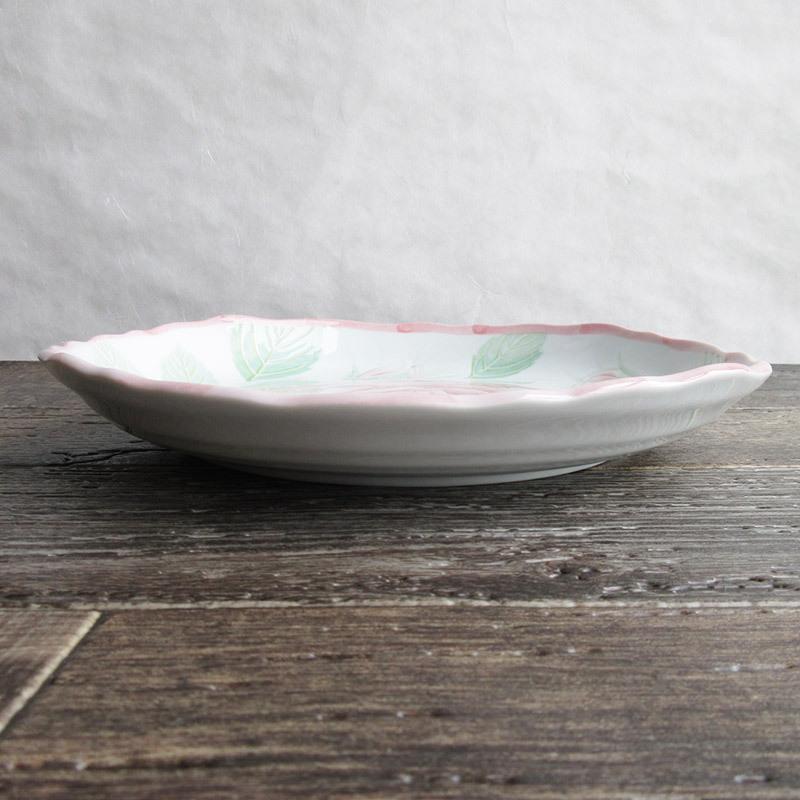 大皿 盛り皿 プレート 日本製 バラ 薔薇 パスタ オムライス 陶磁器