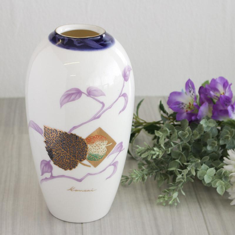 花瓶 23cm フラワーベース 花器 雑貨 レトロ 山本寛斎 kansai fine