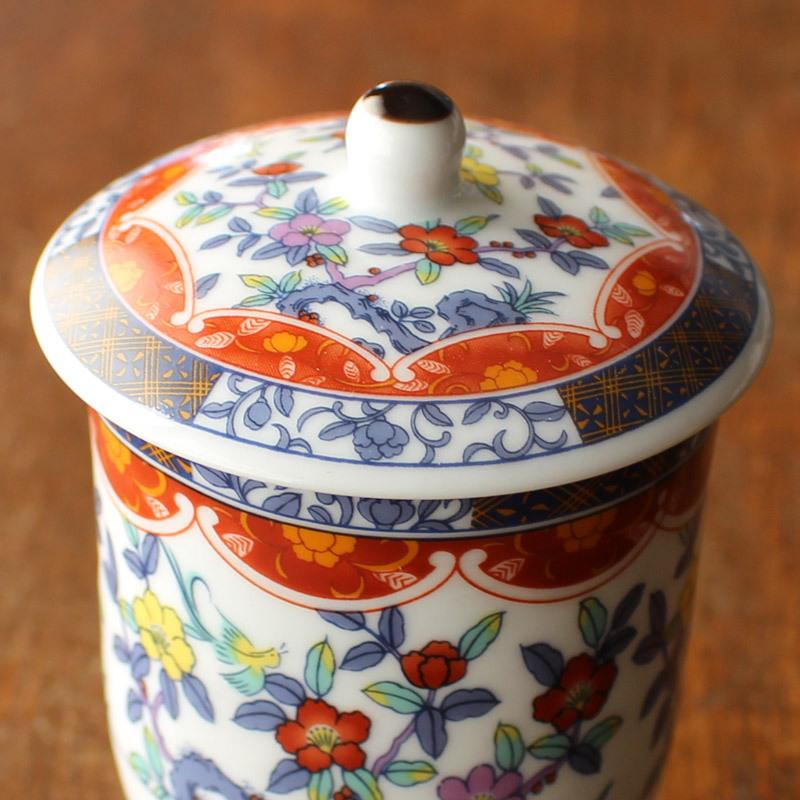 湯呑 和食器 湯のみ 湯飲み ゆのみ 翔優作 柿右衛門風 オリエンタル 花