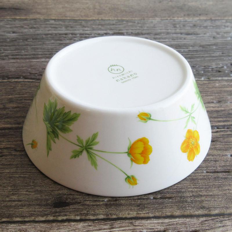hiromichi nakano（ヒロミチナカノ） 台形サラダボウル 黄色い花柄