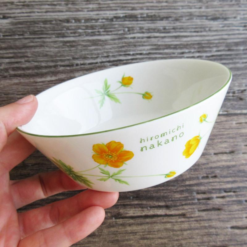 hiromichi nakano（ヒロミチナカノ） 台形サラダボウル 黄色い花柄