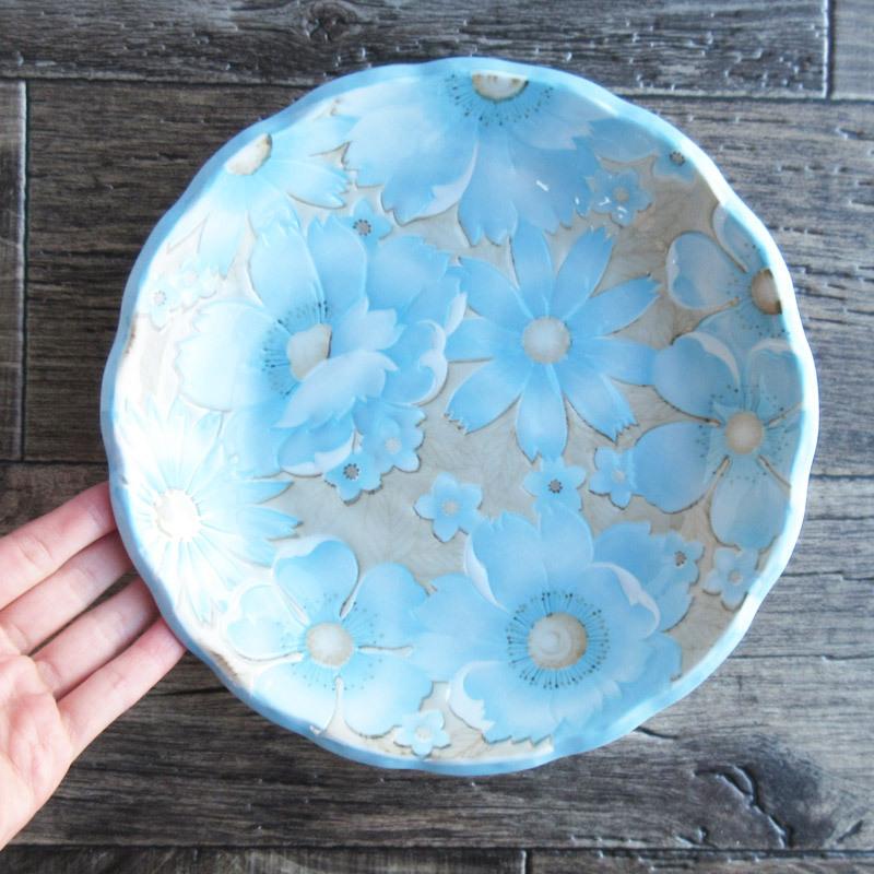 プレート パスタ皿 カレー皿 食器 日本製 陶磁器 花柄 flower garden