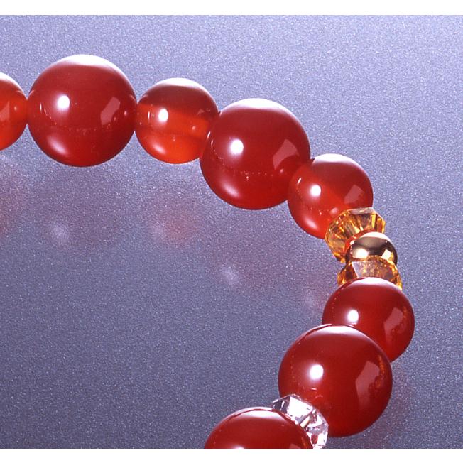 薬師如来・健康回復ブレス 白水晶 黄水晶 赤メノウ パワーストーン