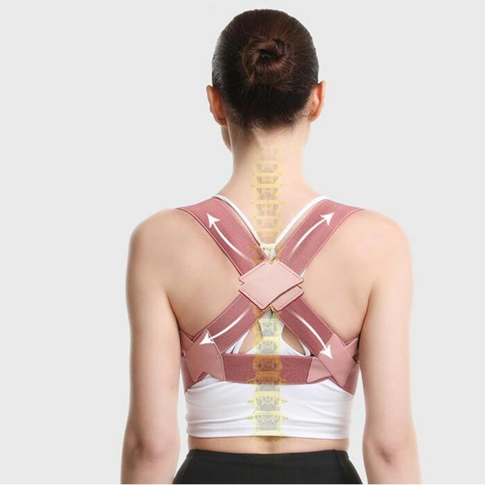 猫背改善 姿勢矯正ベルト 調節可能 脇肉すっきり 矯正バンド たすき