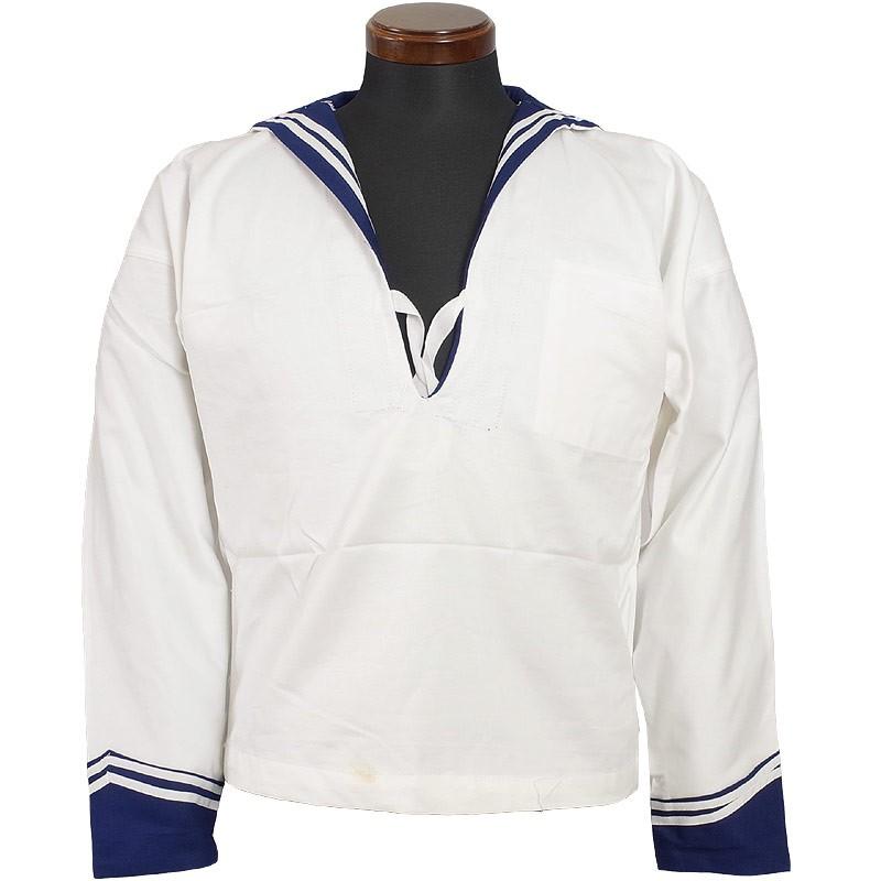 イタリア軍 ホワイト/ブルー ラインセーラー デッドストック JN008NN