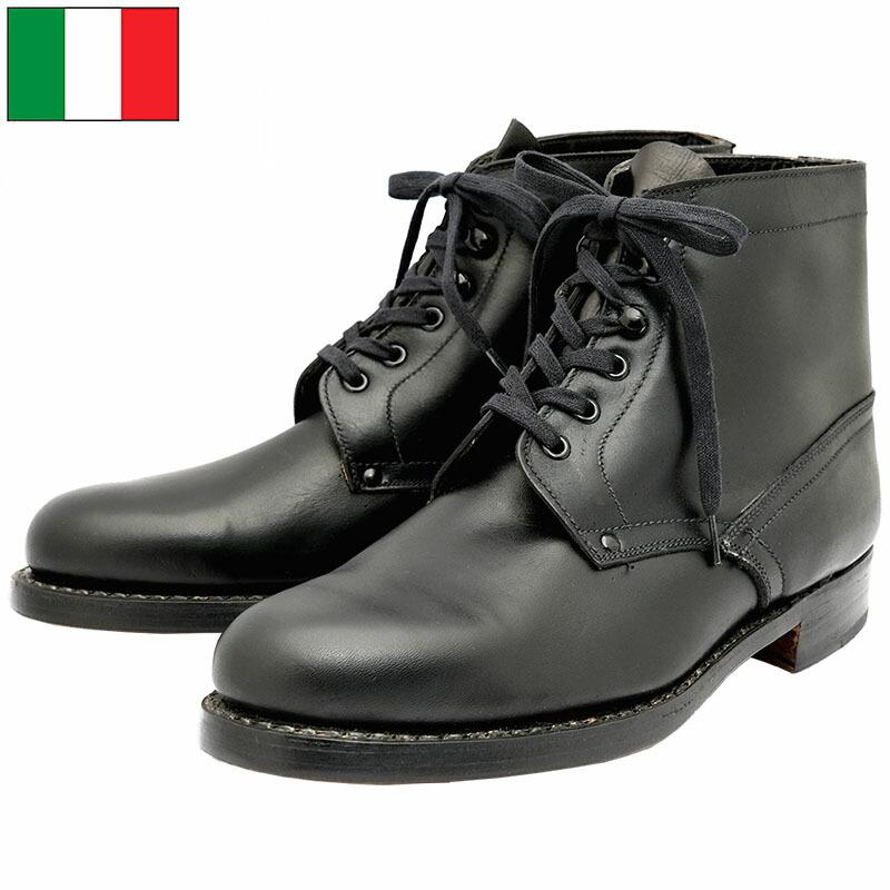 イタリア軍 AMI レザー アンクルブーツ ブラック デッドストック