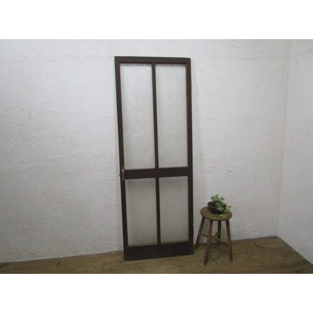 タH0782◇【H174,5cm×W63,5cm】◇レトロなデザインガラスの古い木製