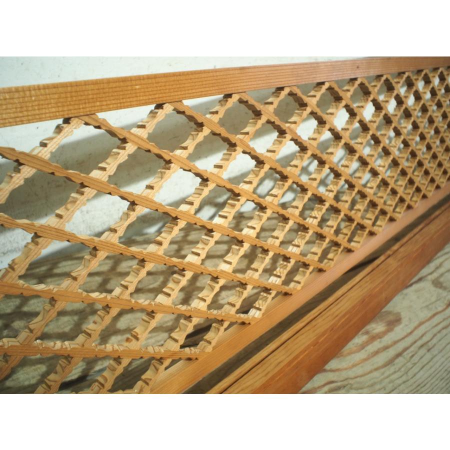 タN0385◇【H37cm×W168cm】素敵な組子細工のレトロな古い木製欄間