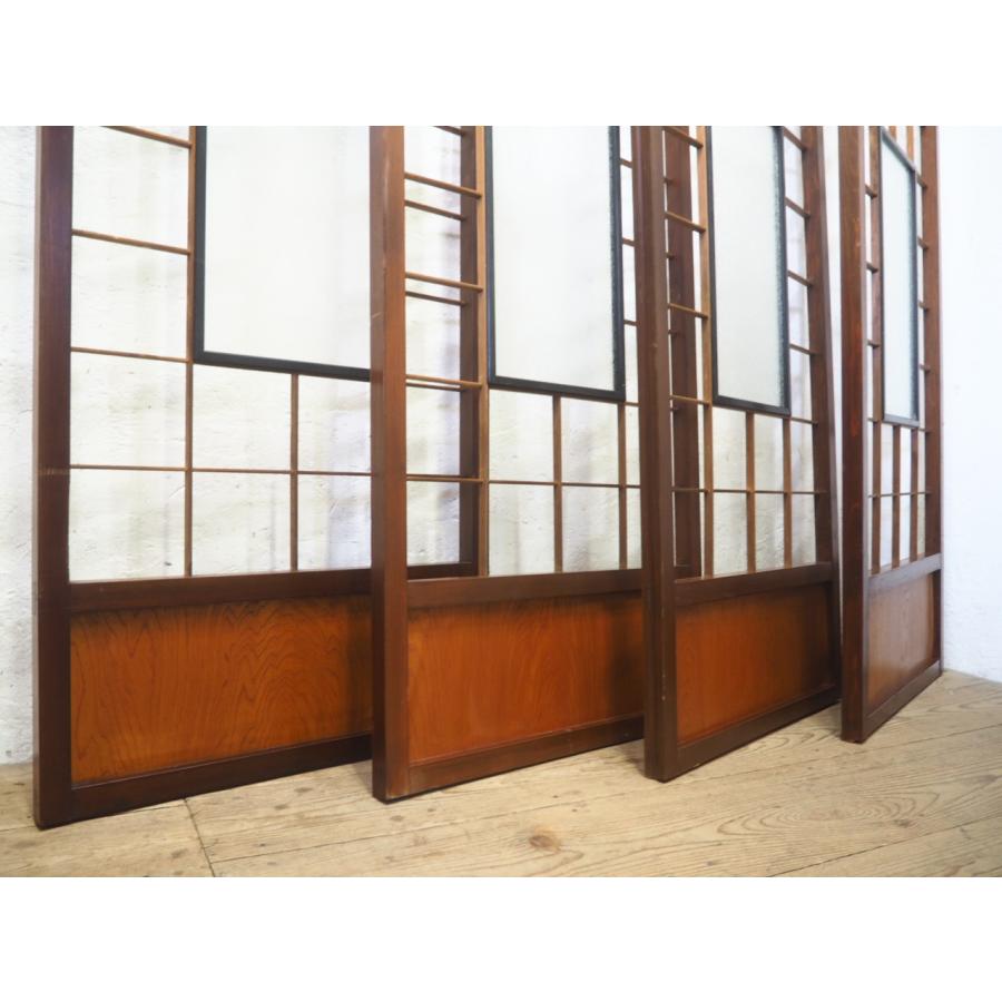 タQ0124◇【H177cm×W67,5cm】×6枚◇アンティーク◇素敵な葉ガラス入り